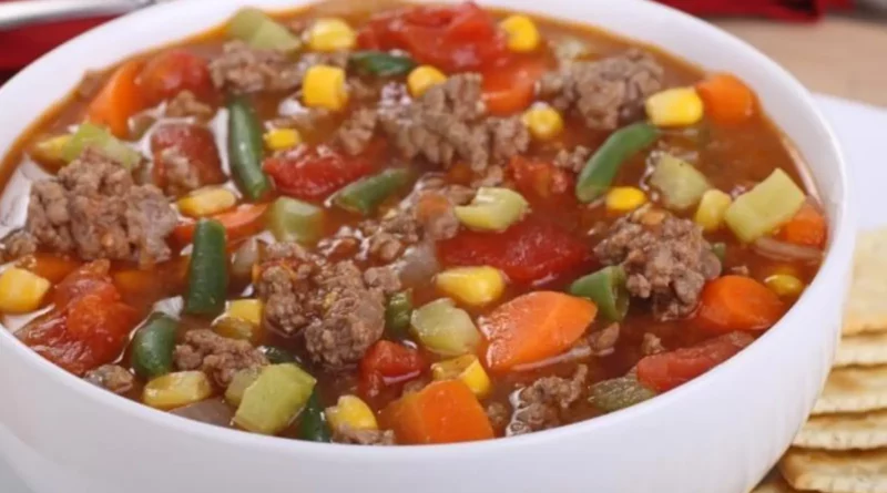 Soupe au bœuf et aux légumes